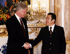 橋本首相とクリントン大統領